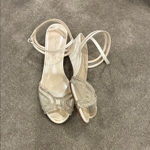 Caparros Silver Strappy Heels